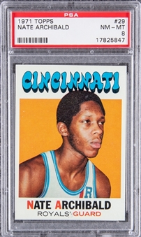 1971-72 Topps #29 Nate Archibald Rookie Card – PSA NM-MT 8